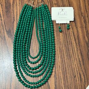 Seven Strand Bubble Necklace and Earring Set